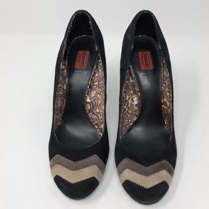 Missoni For Target Black Suede Chevron Heel Pump